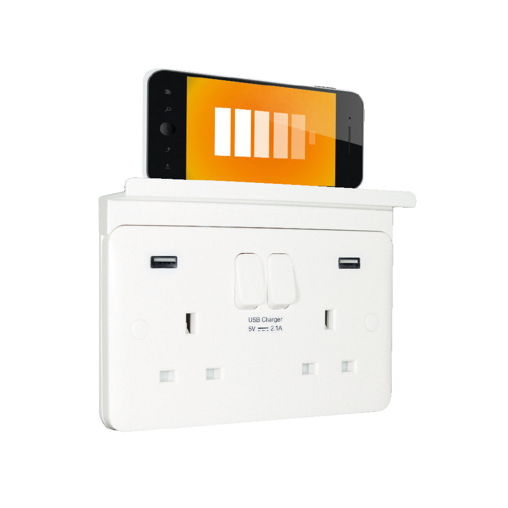 Schneider GGBL30202USBAS 2 Gang USB Socket