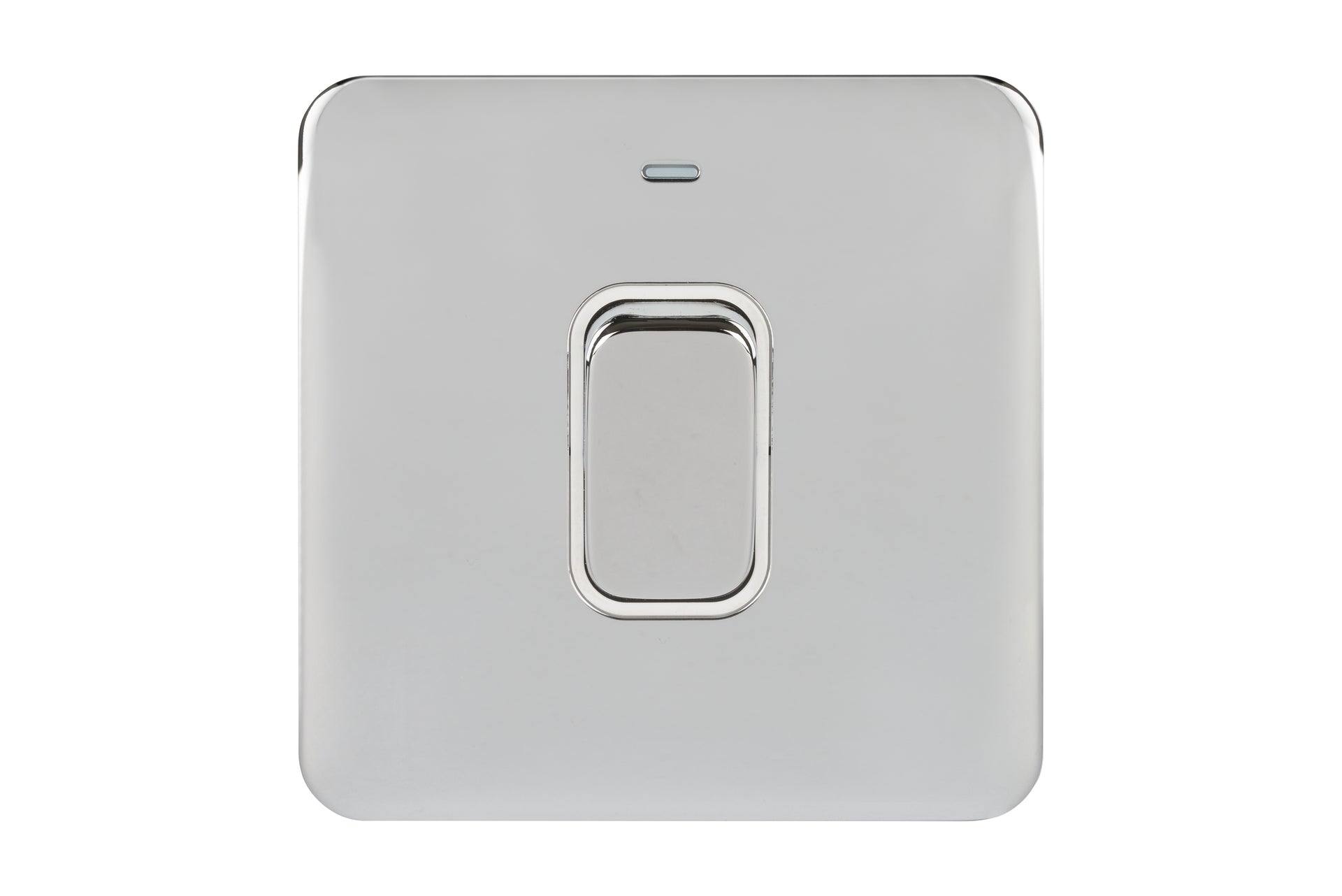 Schneider GGBL4011WPC 1 Gang 50A DP Switch with Neon Polished Chrome White Insert