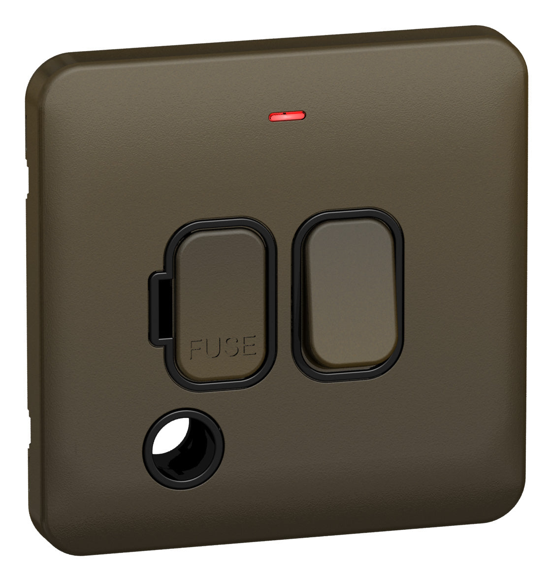 Schneider GGBL5013BMB 13A Switched Spur with Flex Outlet Mocha Bronze Black Insert