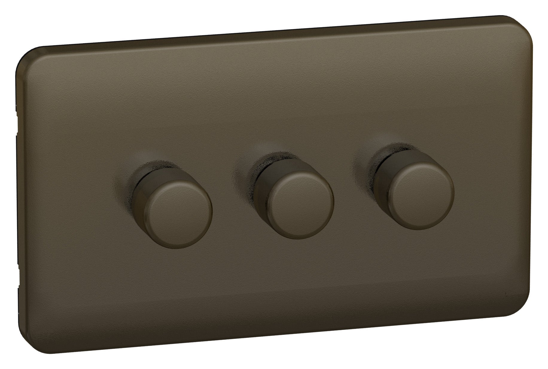 Schneider GGBL6032CMBS 3 Gang 2 Way 250W Dimmer Mocha Bronze