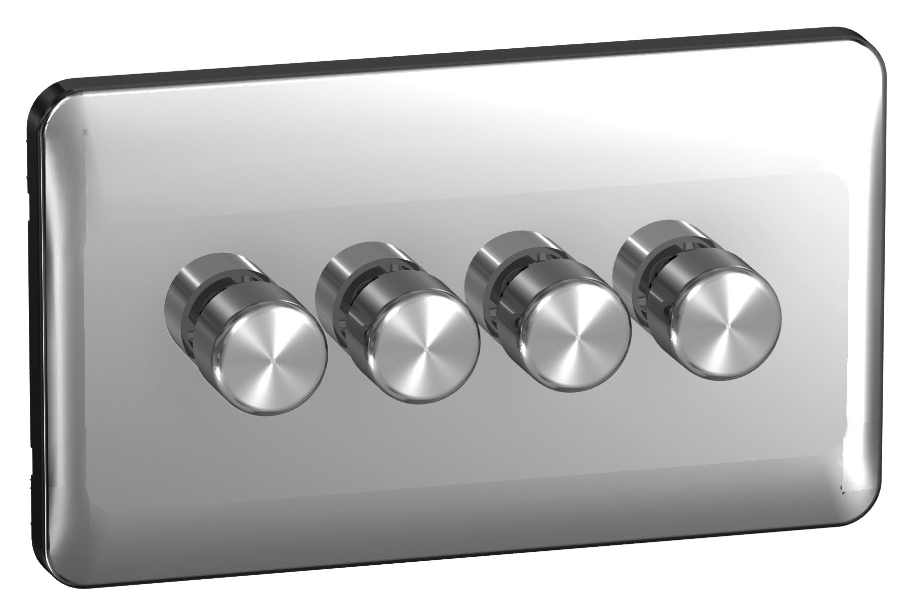 Schneider GGBL6042CPCS 4 Gang 2 Way 250W Dimmer Polished Chrome