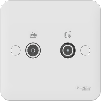 Schneider GGBL7020 1 Gang TV/FM Socket