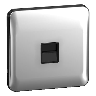 Schneider GGBL7061BPC BT Master Telephone Socket Polished Chrome Blac Insert