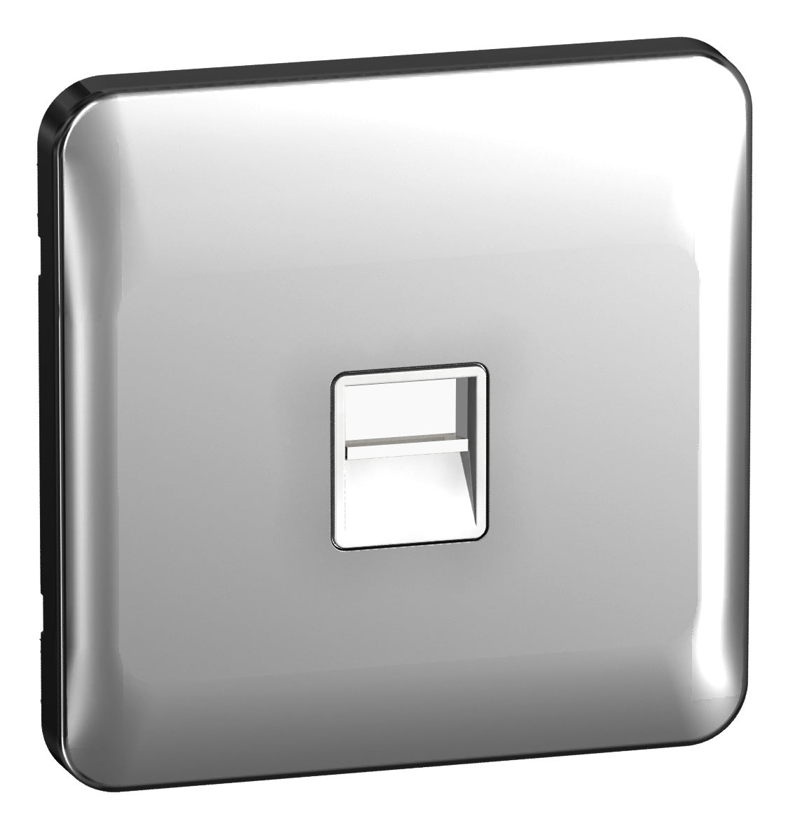 Schneider GGBL7061WPC BT Master Telephone Socket Polished Chrome White Insert