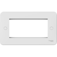 Schneider GGBL8080 2 Gang 4 Module Faceplate White Moulded