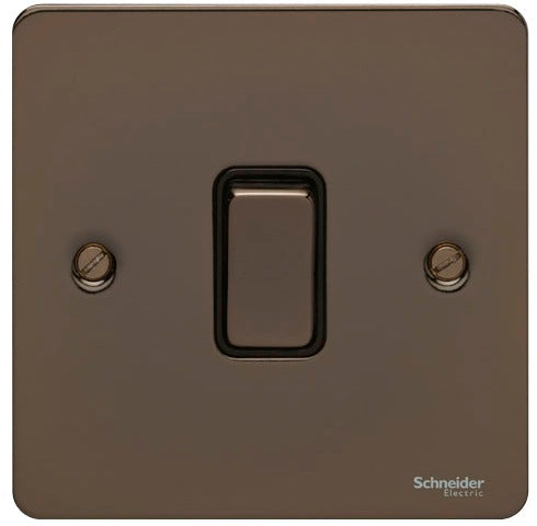 Schneider GU1212BBN 1 Gang 2 Way Switch Black Nickel