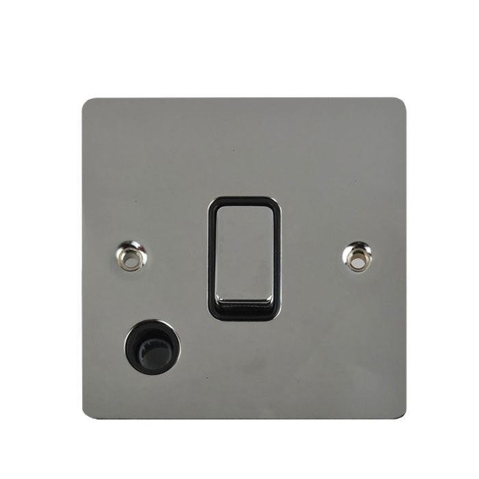 Schneider GU2213BPC 1 Gang 20A DP Switch with Flex Outlet Polished Chrome Black Insert