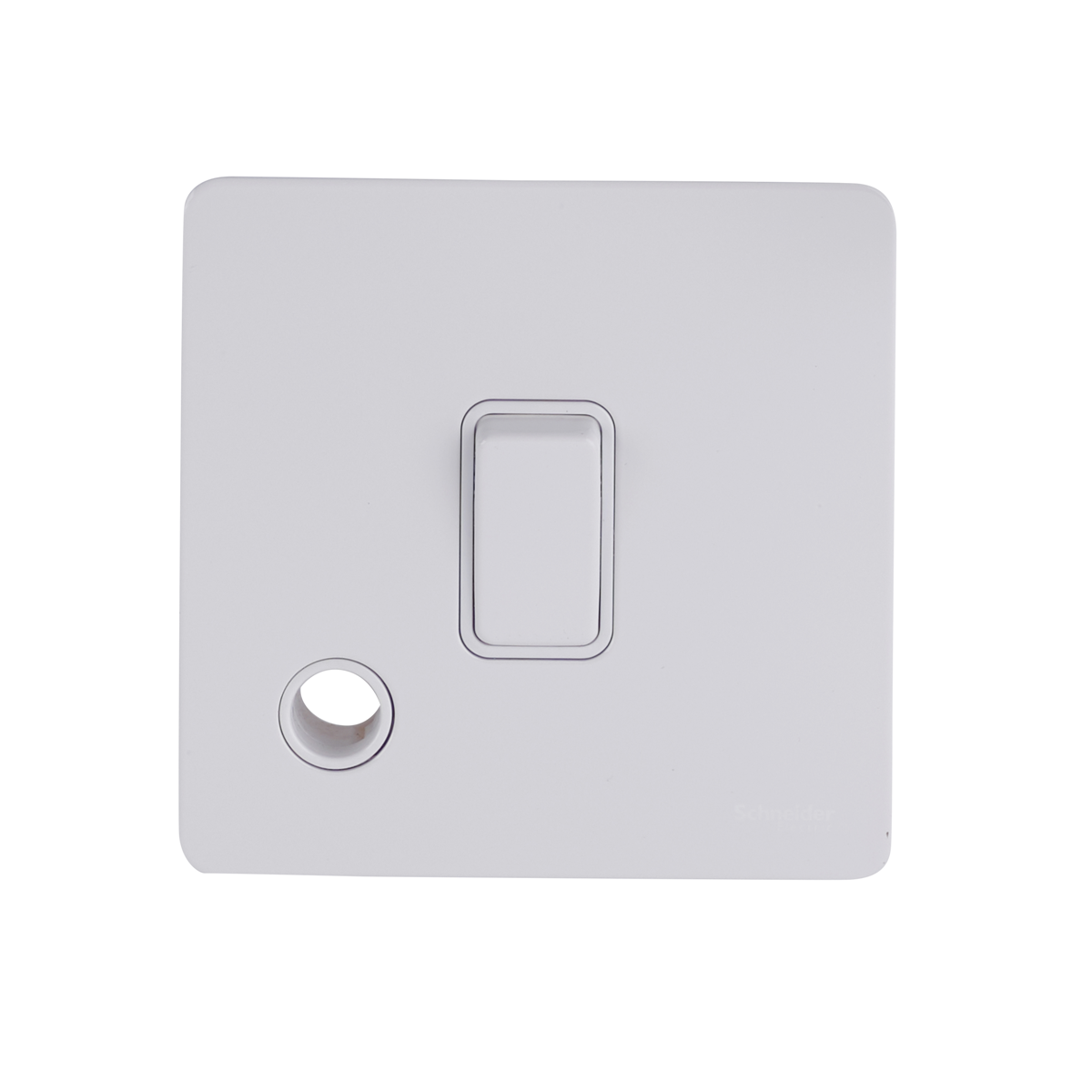 Schneider GU2413WPW 1 Gang 20A DP Switch with Flex Outlet White Metal