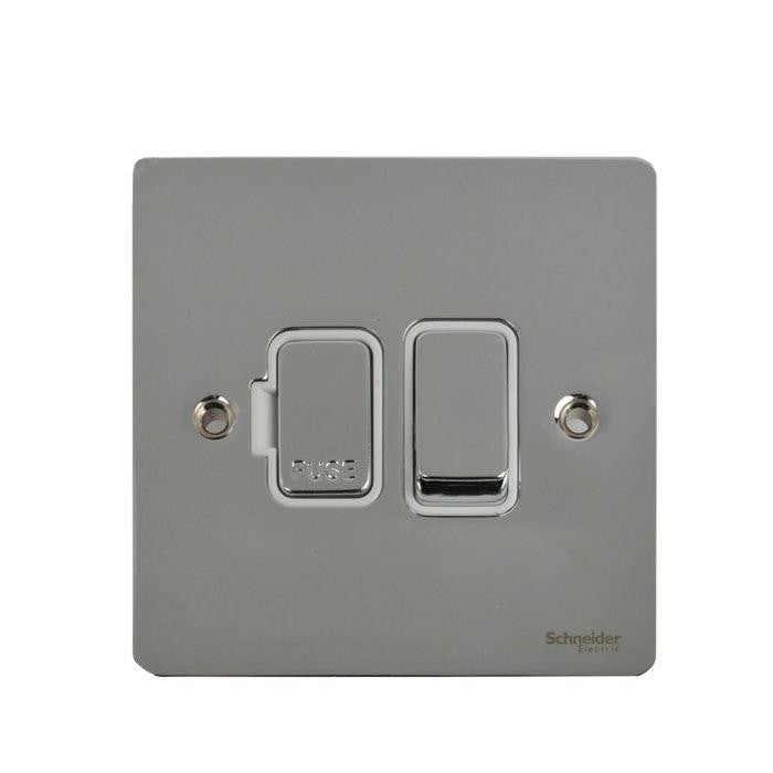 Schneider GU5210WPC 13A Switched Spur Polished Chrome White Insert