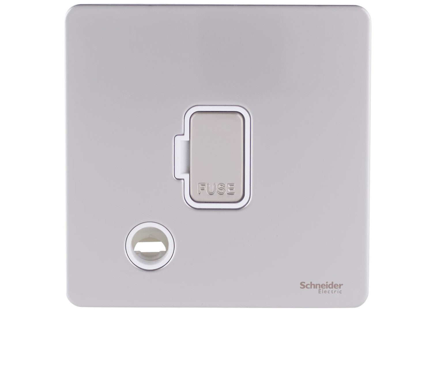 Schneider GU5403WPN 13A Unswitched Spur with Flex Outlet Pearl Nickel