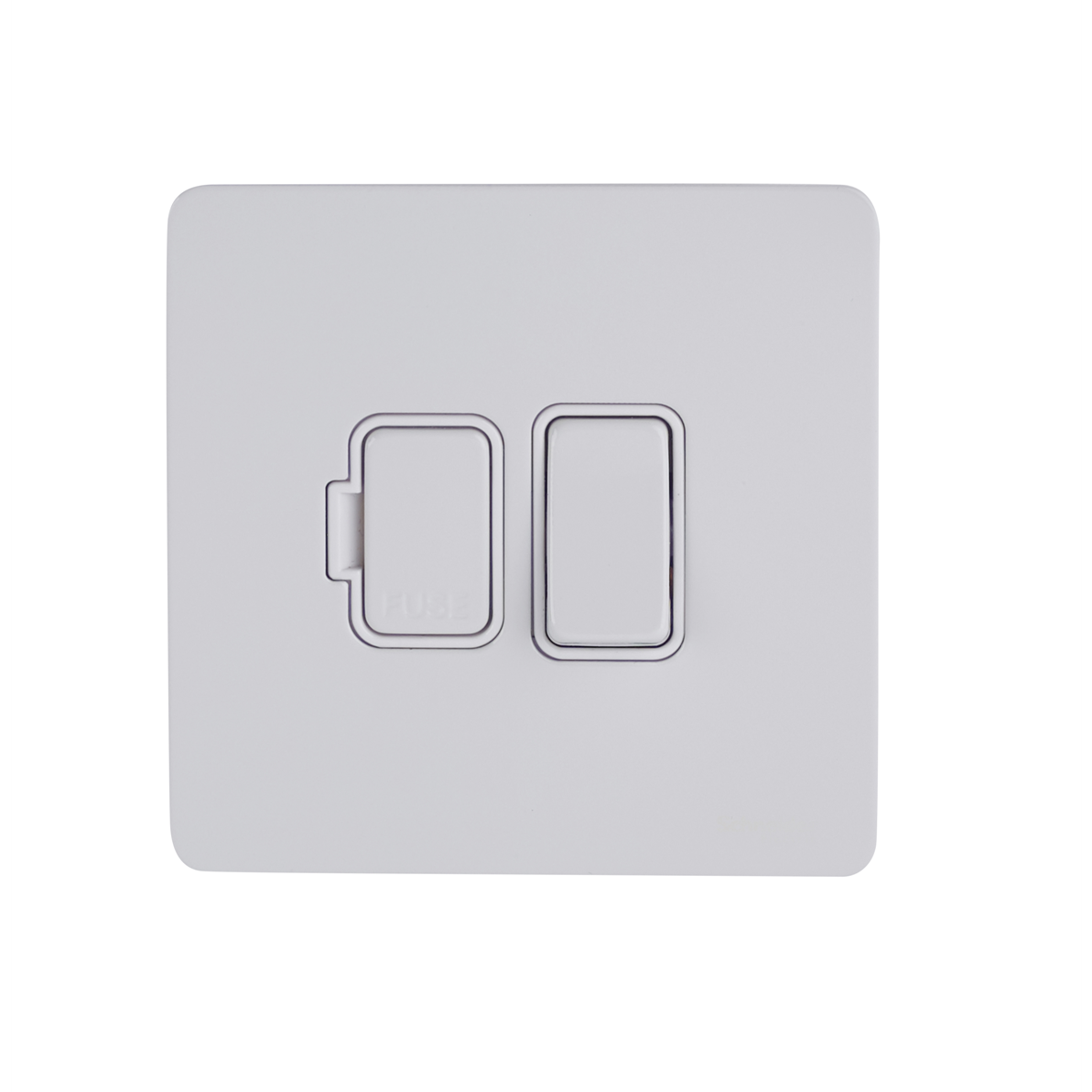 Schneider GU5410WPW 13A Switched Spur White Metal