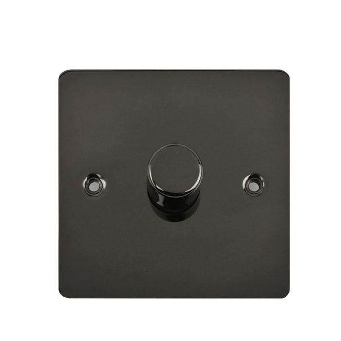 Schneider GU6212CBN 1 Gang 2 Way 400W Dimmer Black Nickel