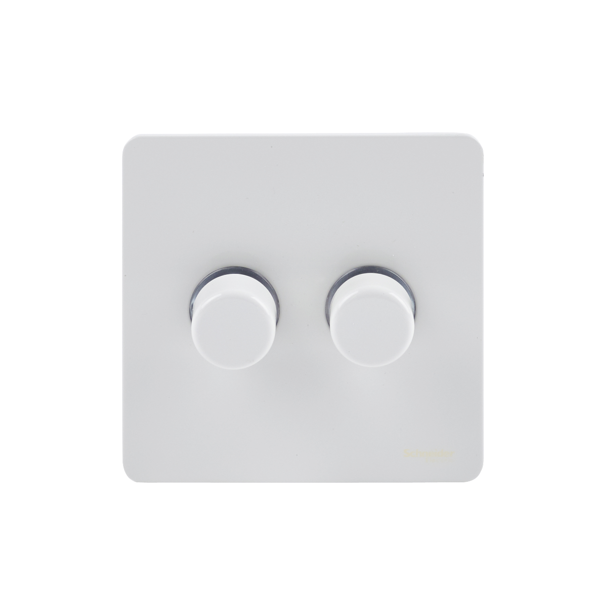 Schneider GU6422CPW 2 Gang 2 Way 250W Dimmer White Metal