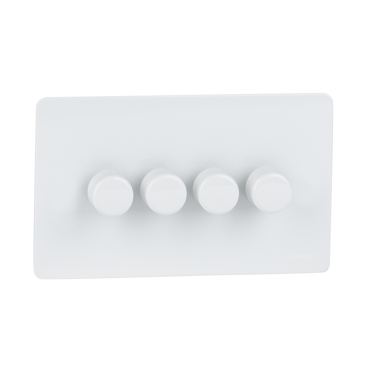 Schneider GU6442CPW 4 Gang 2 Way 250W Dimmer White Metal