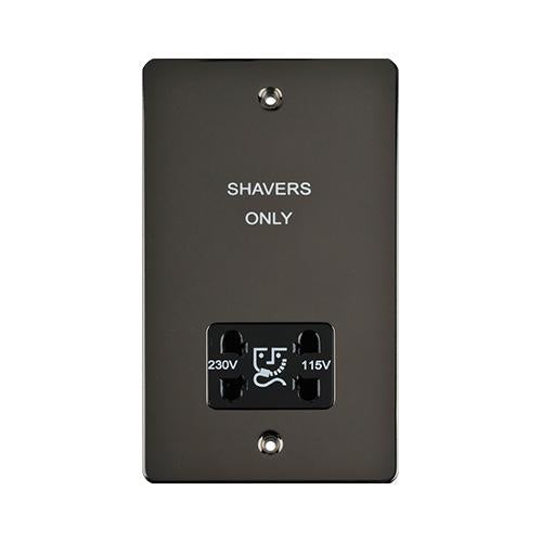 Schneider GU7290BBN 115/230V Shaver Socket Black Nickel