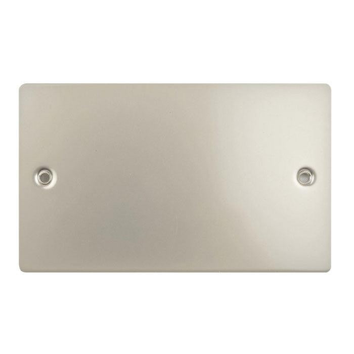 Schneider GU8220PN 2 Gang Blank Plate Pearl Nickel