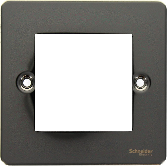 Schneider GU8260BN 1 Gang 2 Module Euromodule Faceplate Black Nickel