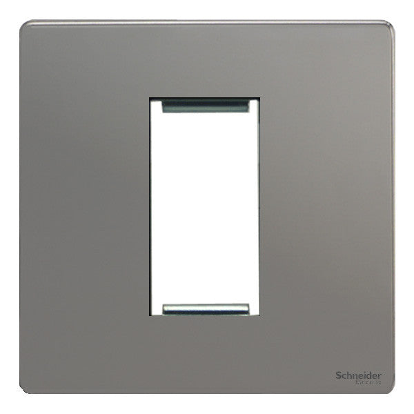 Schneider GU8450BN 1 Gang 1 Module Faceplate Black Nickel