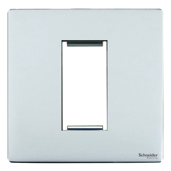 Schneider GU8450PC 1 Gang 1 Module Faceplate Polished Chrome