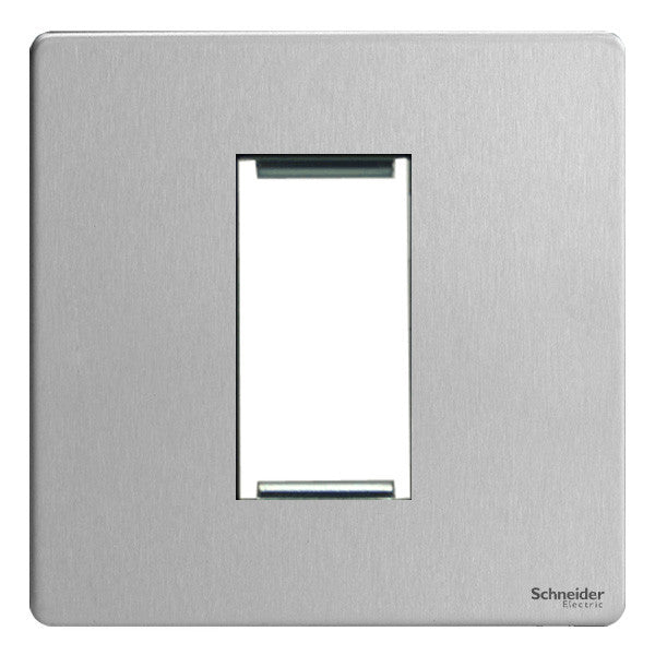 Schneider GU8450SS 1 Gang 1 Module Faceplate Stainless Steel