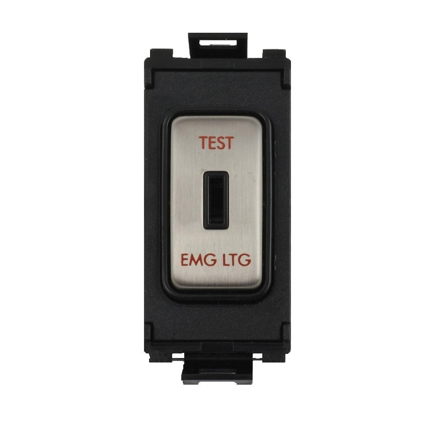 Schneider GUG202KELBSS 20A Emergency Lighting Test Key Switch Module Stainless Steel Black Insert