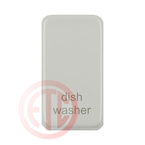 Schneider GUGRDWPW Dish Washer Rocker Cap White Metal