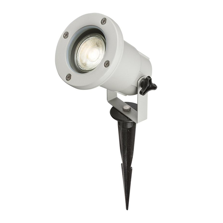 Knightsbridge GUSPGR GU10 Spike and Wall Light Grey