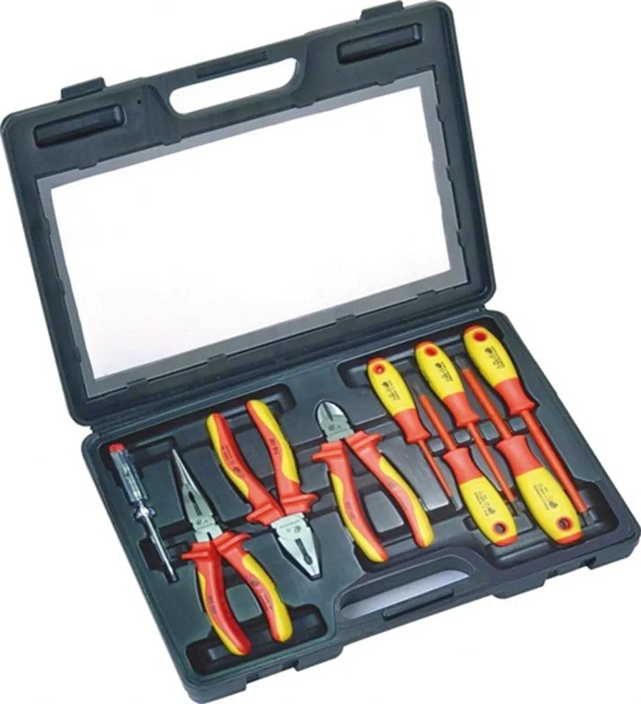 Term Tech HC-22005-9 9 Piece VDE Pliers & Screwdriver Kit with Case