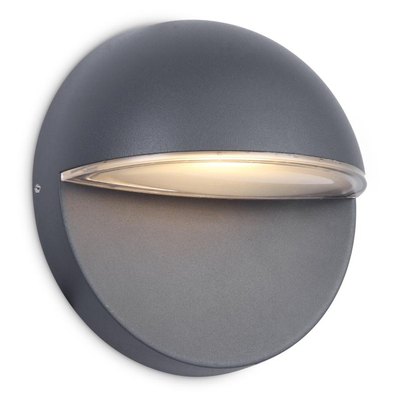 Kosnic HAD11O-GRY Haldon 11W LED Oval Wall Light Grey 4000K