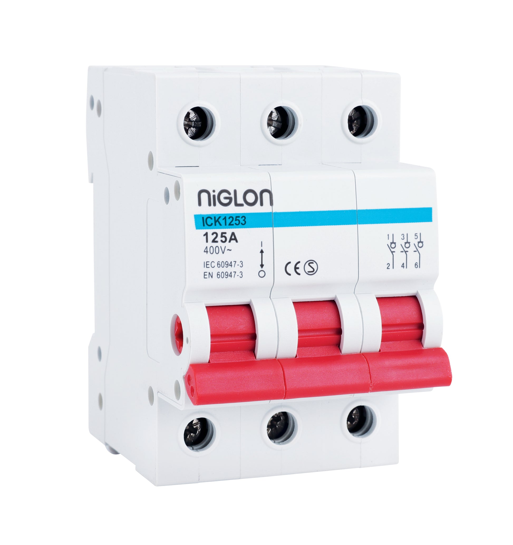 Niglon ICK1253 125A 3 Pole Mains Switch