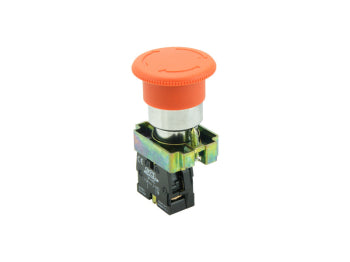 Switchtec IESPP-R-01 SCL Red Push, Pull To Release Mushroom Head Pushbutton with 1 N/C Contact