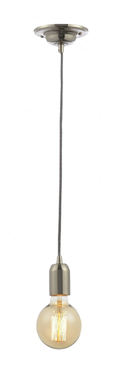 Forum INL-23519-HERR Dale E27 Polished Nickel Pendant with Herringbone Flex