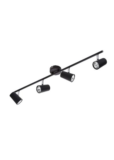 Forum INL-31723-BLK Harvey 4 x GU10 Black Bar Spotlight IP20