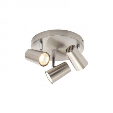 Forum INL-31776-SNIC Harvey 3 x GU10 Satin Nickel Plate Spotlight IP20