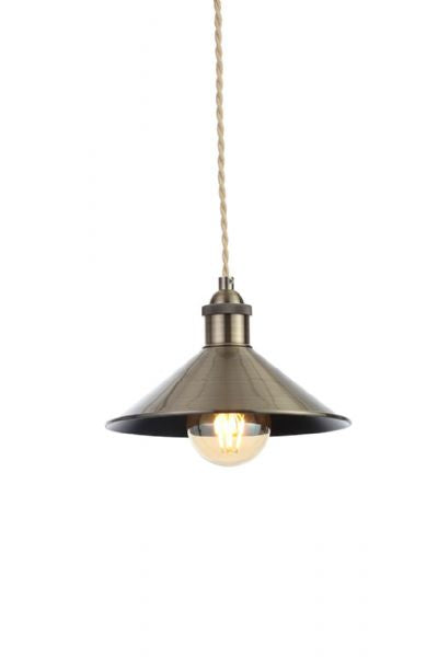 Forum INL-33818-ABRS Rigel Small Antique Brass Diner Shade