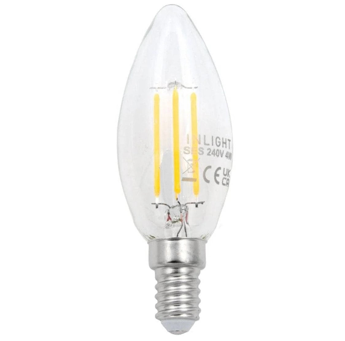 Forum INL-36012 4W SES Clear Dimmable LED Candle 3000K