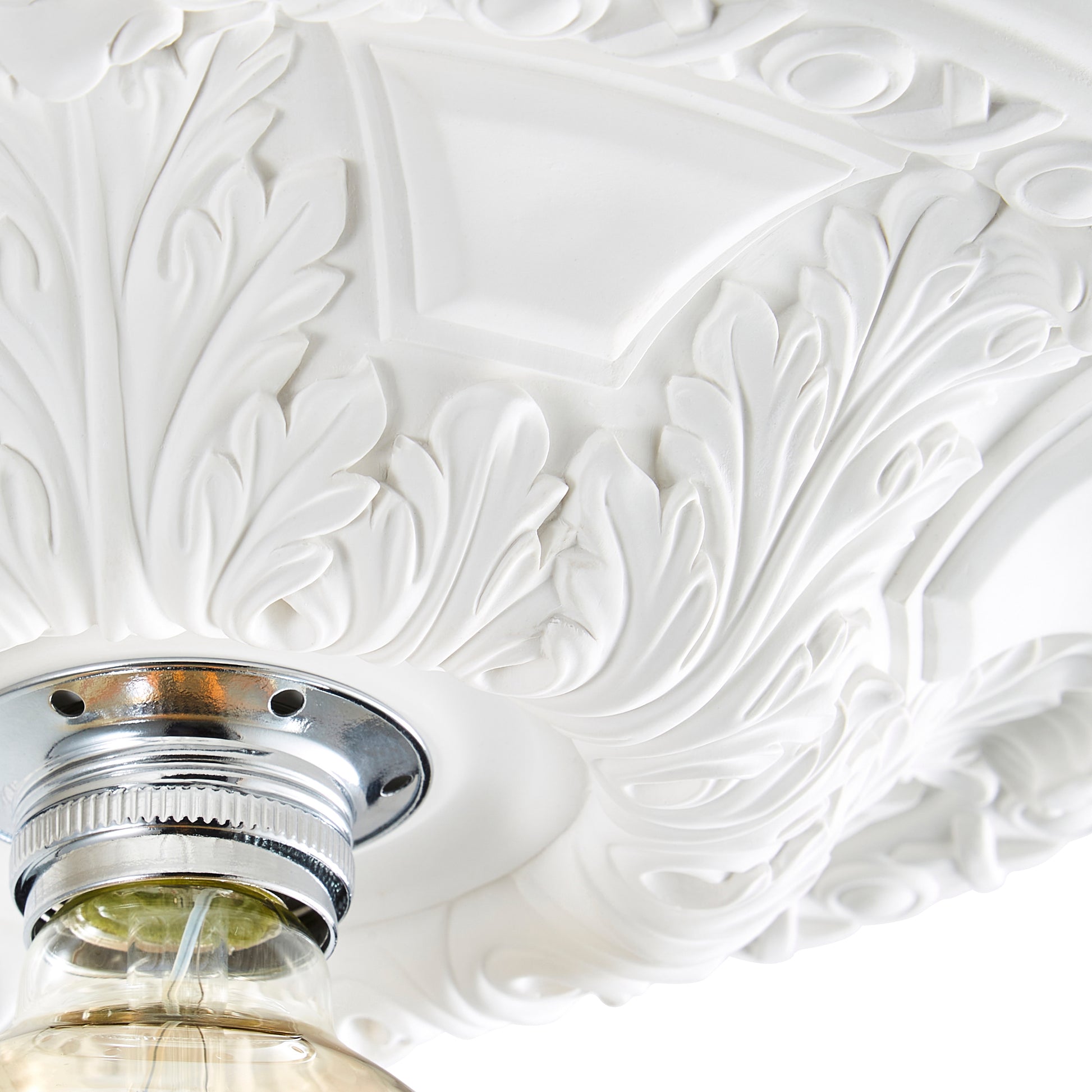 Forum INL-37215 Motril ES Medium White Plaster Ceiling Mount