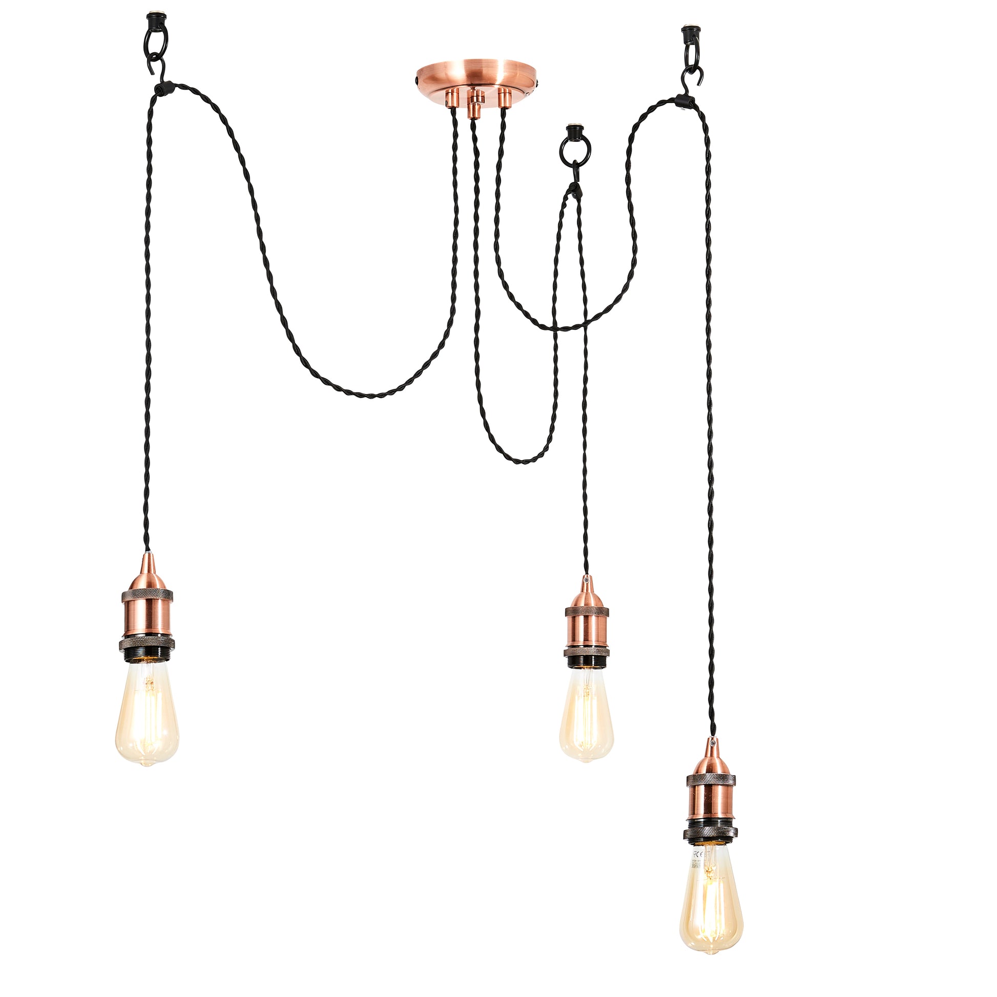 Forum INL-37877 Padua 3 x ES Antique Copper Ceiling Pendant