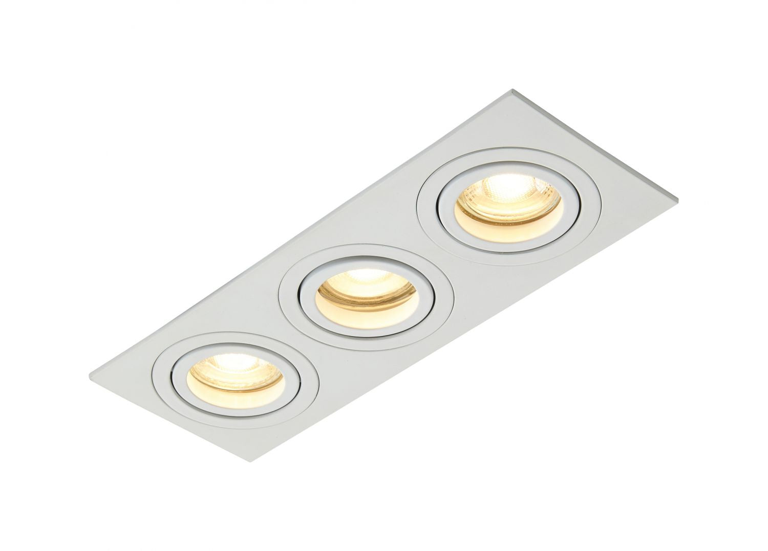 Forum INL-38619-WHT Pasto 3 x GU10 Rectangular White Adjustable Downlight