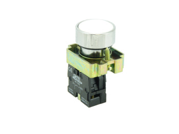 Switchtec IPB-W-10 SCL 22mm White Pushbutton with 1 N/O Contact