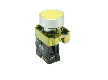 Switchtec IPB-Y-10 SCL 22mm Yellow Pushbutton with 1 N/O Contact