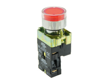 Switchtec IPBI-R-01-230 SCL 22mm Red Illuminated Pushbutton with 1 N/C Contact 230V AC