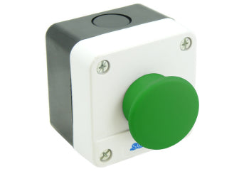 Switchtec IPBS-ESSG SCL Green Mushroom Head Pushbutton Station with 1 N/O Contact