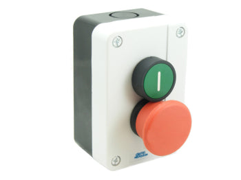 Switchtec IPBS2-G-ESTR SCL Green And Red Emergency Stop Station (Twist To Release) with 1 N/C & 1 N/