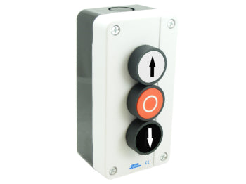 Switchtec IPBS3-USD SCL Black And White Arrowed & Red Pushbutton Station with 2 N/O & 1 N/C Contacts