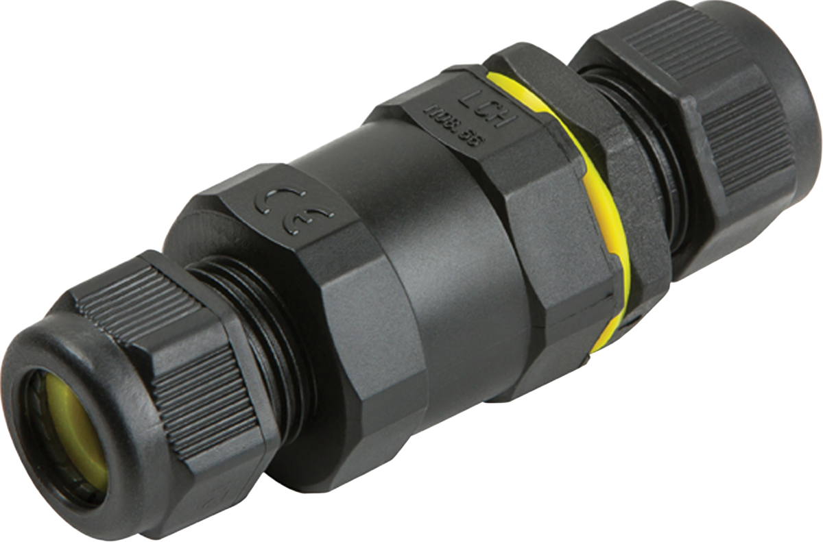 Knightsbridge JB002 16A 3 Pole Inline Connector Black IP68