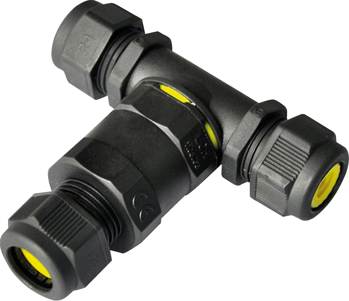 Knightsbridge JB003 16A 3 Pole 3 Way Connector Black IP68