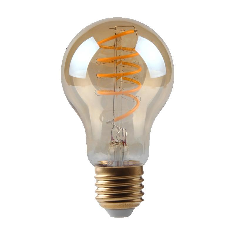 Kosnic KDFL05GLS/E27-GLD 5W ES Dimmable Spiral LED Filament Gold GLS 2200K