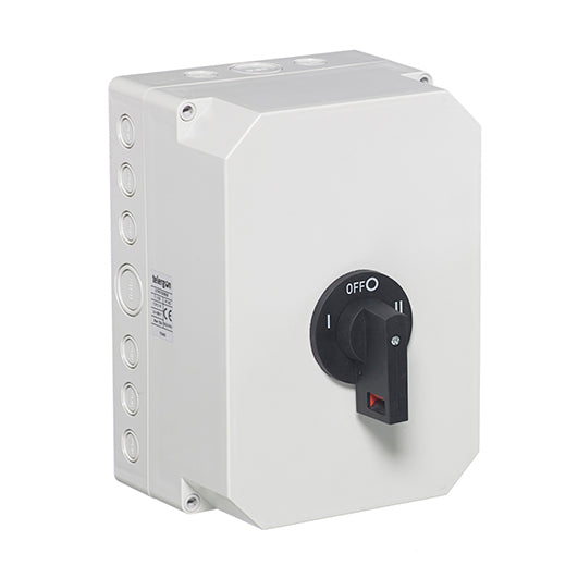 Europa LBC1002P 100A 2 Pole Enclosed Changeover Switch 415V IP65