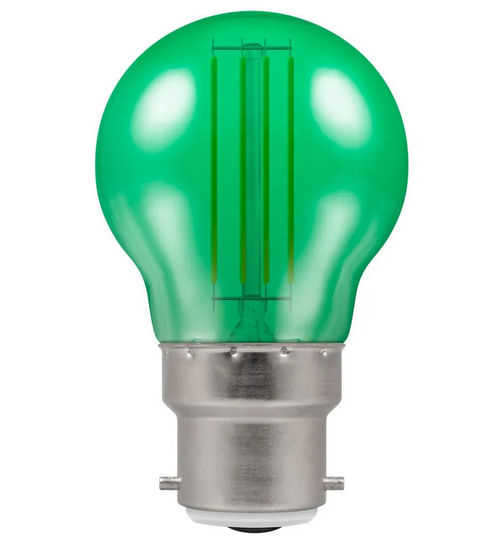 Crompton 13834 4.5W BC Harlequin LED Filament Golfball Green